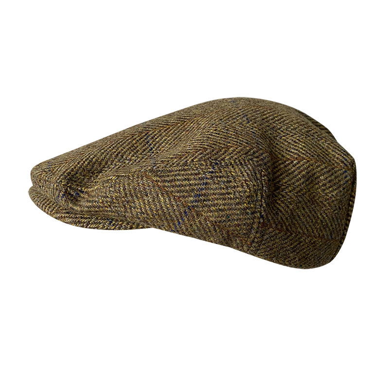 Striped Gray New Wool Flat Cap - Newsboy Cap Ivy review and price