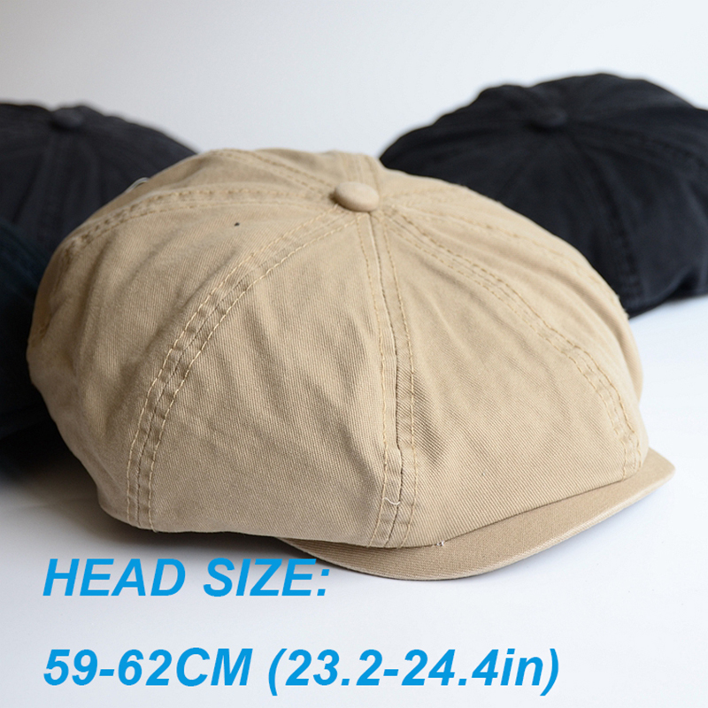 Men Big Head Newsboy Cap Peaky - Dad Hat Cotton review and price
