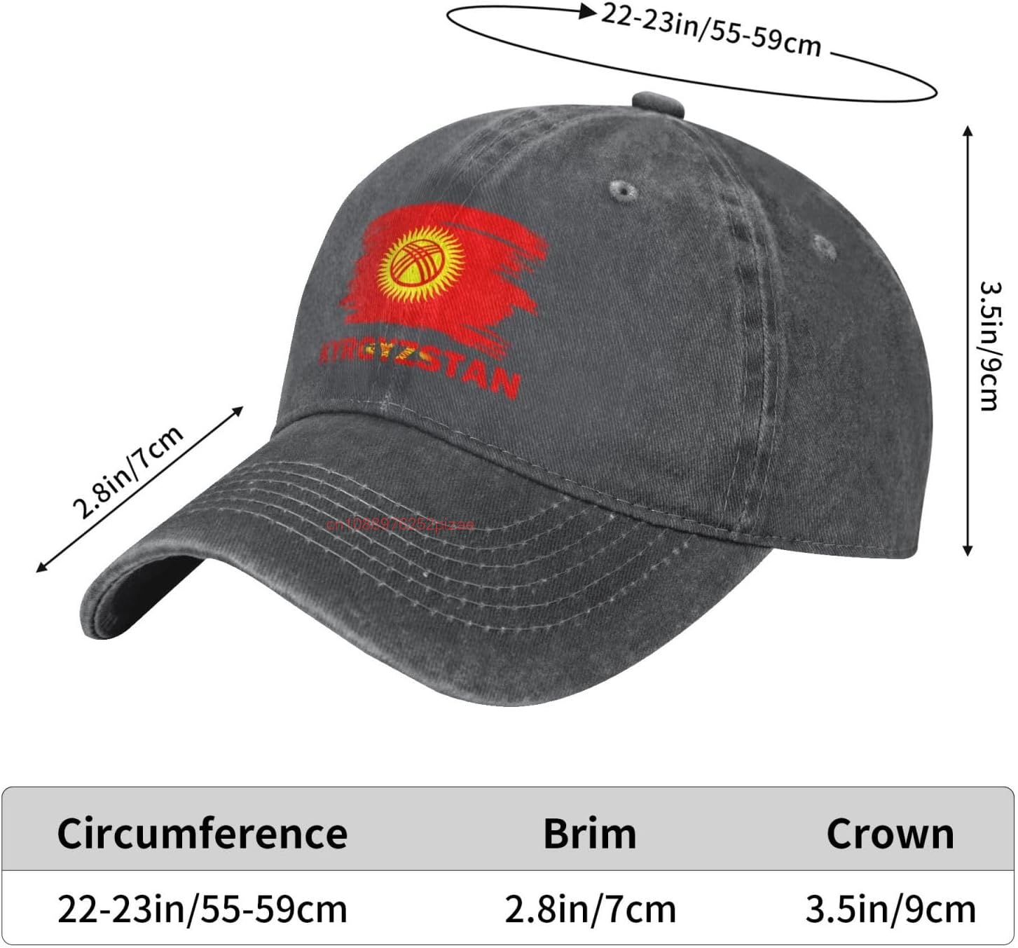 Vintage Kyrgyzstan Flag Stylis - Dad Hat Cotton review and price
