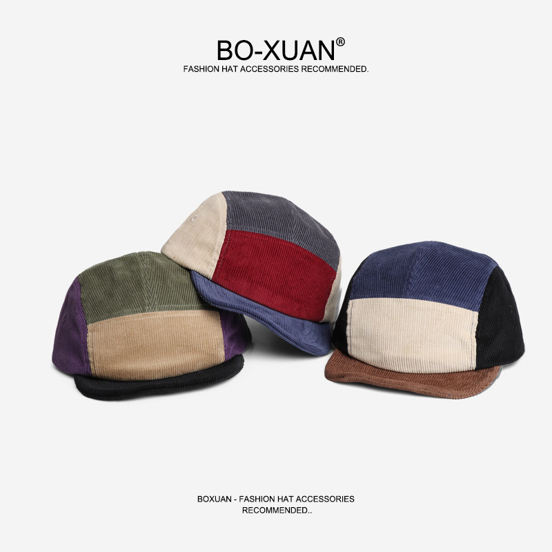 Retro Short-brimmed Corduroy B - Corduroy Cap 5 Panel review and price