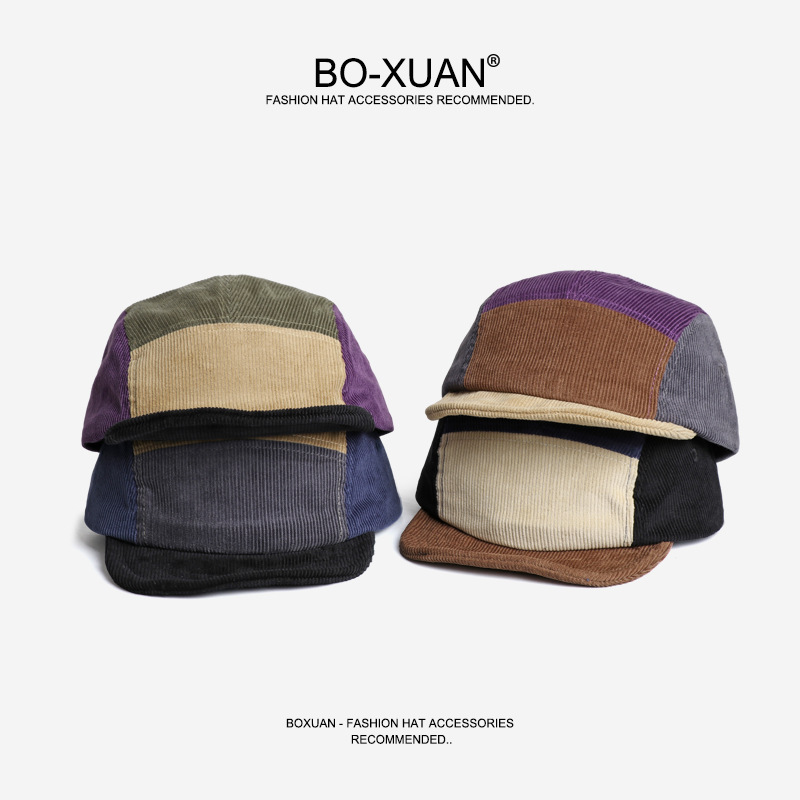 Retro Short-brimmed Corduroy B - Corduroy Cap 5 Panel review and price