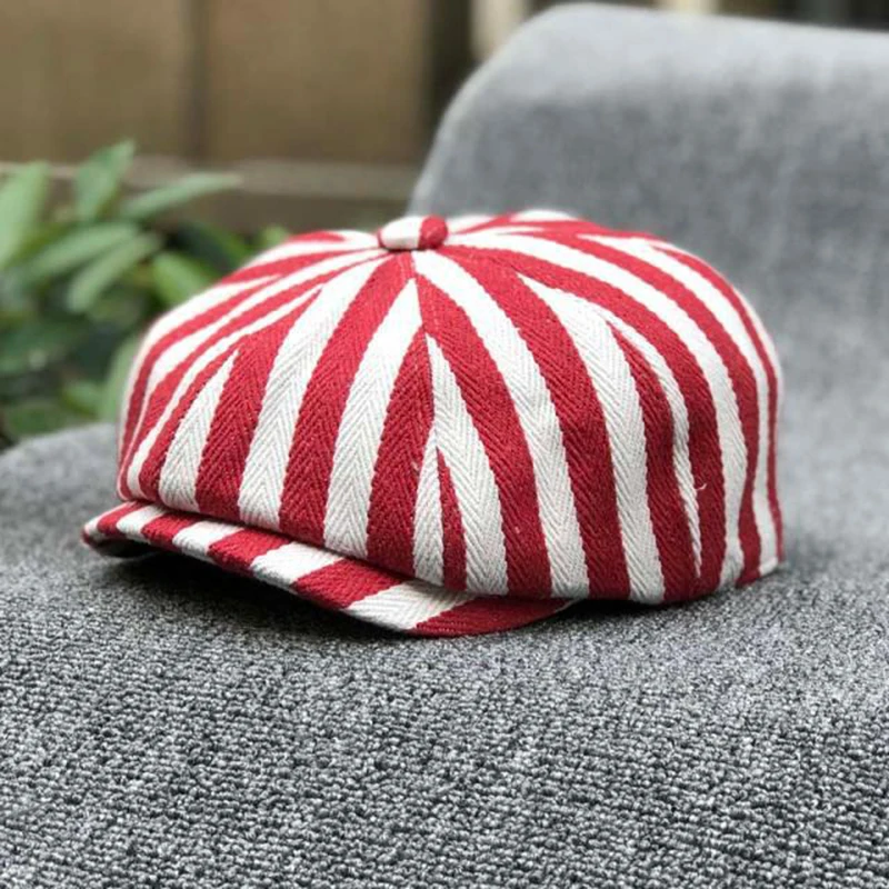 Newsboy Hat Cotton Striped Oct - Dad Hat Cotton review and price