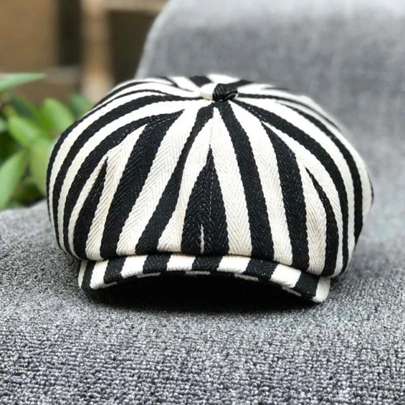 Newsboy Hat Cotton Striped Oct - Dad Hat Cotton review and price
